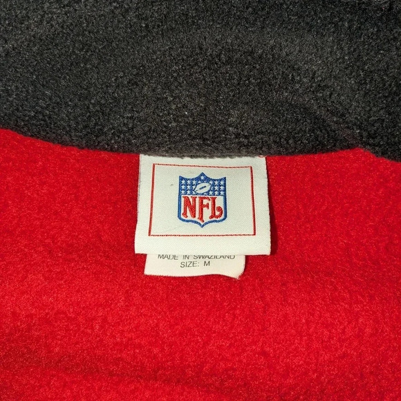 NFL Atlanta Falcons football pullover fleece, red/black, 1/4 zip , size M - Picture 6 of 10